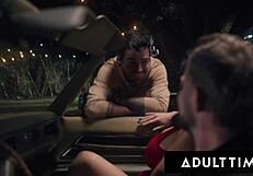 hey cuck hubby, watch your BIG TITTED SLUT get FACE FUCKED and DOGGY POUNDED in the lot?!