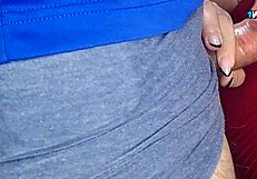 dona de casa casada squirts riding her cuckold hubby til door knock interrupts!!