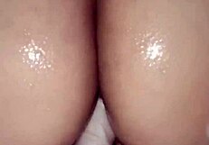 colombian bride babe with big ass tits fucks dildo homemade in shower close up