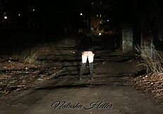 hey check out autumn's naked public walk flashing her tits and pussy