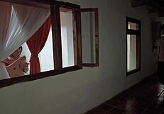 i spy skinny colombian tenant with saggy tits then fuck her hard