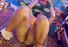 Redhead Hotwife Steffi's Huge Pussy Lips Spread Wide in Homemade Play