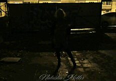 hey check out autumn's naked public walk flashing her tits and pussy