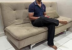 Naughty stepmom saara bends over rides stepson cock first time