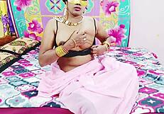 Indian beauty surrenders to stepdad on wedding night with dirty Telugu talk