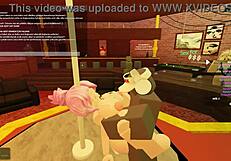 Turkish roblox slut teases wet ass bent over before deepthroat blowjob and anal riding