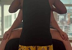 stepmom's taboo massage from stepson ends in risky creampie thrill!