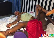 POUNDING HER FAVORITE COWGIRL RIDE HAS THIS EBONY BABE MOANING LOUD IN BEDROOM BLISS