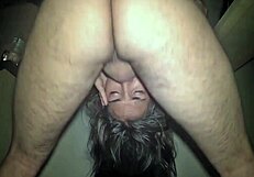 whoa this rough upside down sloppy facefuck and rimjob gets super intense