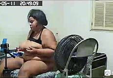 Security Cam Busty Stepmom Cheats Flashing Huge Pussy Wow!