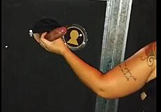 punished in the cage with gloryhole cocks then cuckold fucks my pussy bareback creampie