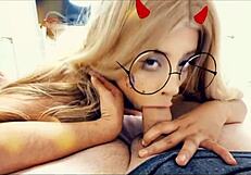 diablita, you love watching this homemade blonde latina teen student suck amateur young cock?