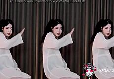 myasiansluts delivers sexy korean blowjob dance with natural tits tease