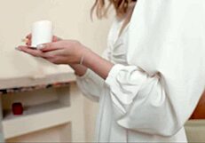 Brunette Fingers Shaved Hairless Pussy Natural Tits Solo Toy Insertion Masturbation Relaxing