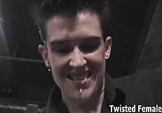 tour my friend's sex dungeon with ball kicking femdom slave