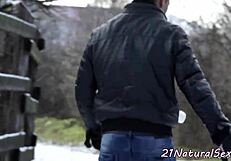 classy model rides cock then takes deep lover thrusts missionary style