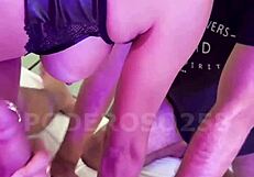 corno sleeps post-party as i creampie wife then she forces him to lick cum from pussy