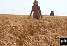 big boobed blonde milf jenessa dawn strips naked on her country ranch?