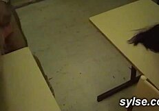 Lesbian teacher friends fuck outdoors then flash in sexshop!