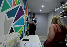 Maisie Lewis shoplifts then sucks huge cock as punishment