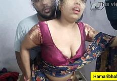 horny indian bhabhi lifts saree for secret cheating fuck
