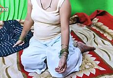 Desi Girlfriend's Tight Pussy Stretched Outdoor By Village Stud