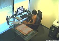 caught that office slut fingering her wet pussy on hidden cam