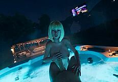 at the house party big natural tits brittney jerks off the cum player hard