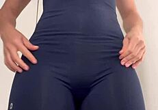 hot wife teases in sheer fitting room?