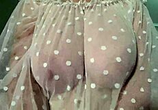 Gorgeous Milf Close-Up Saggy Big Boobs Tease