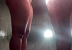 Curvy Latina Stepsis Teases Stepdad's Cock in Shower Before Hard Fuck