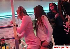 Glam Euro Gets Squirted With Cum During Crazy Orgy Party