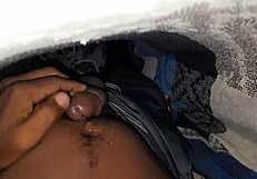 i found this wild way to jerk my monster cock even with no privacy around