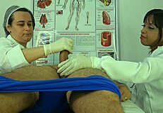 Patient's huge erection makes horny brazilian nurse latina moan tight pussy workout