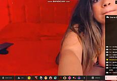 Camgirl Latina Deisynuman Twerks Huge Ass on Dildo Sucking