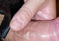 she gasps through first orgasm then takes second huge cumshot load on stool from monster cock