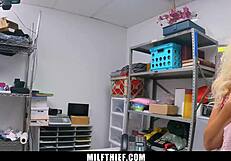 How does this big tits milf thief escape the security guard's hardcore punishment?!