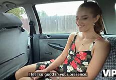 Pretty village girl flashes pussy to stranger on way to grandma's ranch!