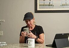 Step mom caught showering sucks junior's monster cock deep in taboo blowjob Madi Blaze