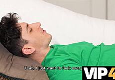 blonde cougar milf bends over sofa for intense assfucking doggystyle pounding