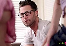 damn these two skinny blonde stepsisters crave that hot family taboo sex so bad!