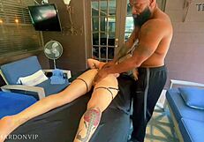 I got that naughty massage turning into wild bbc pounding