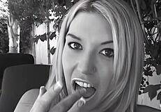 Tiffany Rayne Fingers Anal Gapes Pussy in Fishnets Heels Lingerie!