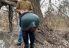 Mother-in-Law Grabs My Dick While I Pee Outdoors in Heels!