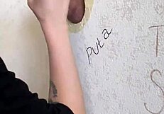 Big cock gloryhole deepthroat blows cum in mouth outdoor public monster orgasm blast