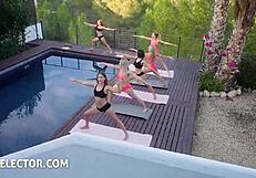 isabella de laa and candee licious share outdoor threesome cock ride