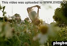 check out sexy anetta keys baring her perfect natural tits outdoors