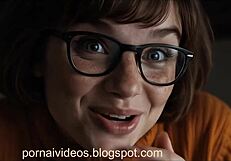 Stepbrother pounds Velma bent over doggystyle with deepthroat cowgirl cumshot riding