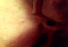 bbw chows down on fat cock sucking tits and penis close-up