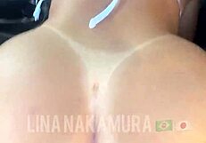 Lina Nakamura Sucks and Rides John Coffee's BBC Dry in Parking Lot